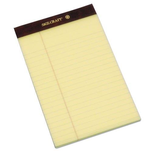 NSN 5 x 8 in. 1 Dozen Canary Rule Legal Pad - 50 Sheets -  OfficeTop, OF3765825