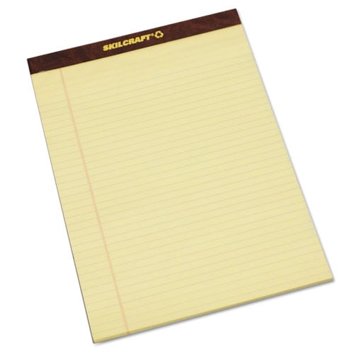 NSN 8.5 x 11.75 in. 1 Dozen Canary Rule Legal Pad - 50 Sheets -  OfficeTop, OF3749792