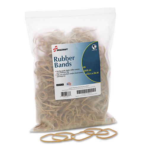 Picture of Ability One NSN5783513 1 lbs Rubber Bands&#44; Size 33 - 3.5 x 0.125 in. - 850 Bands Pack