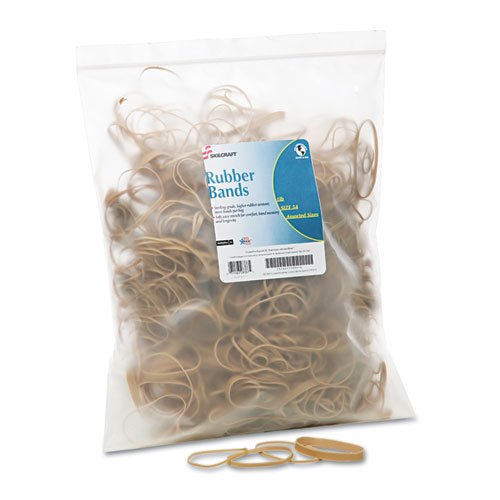 Picture of Ability One NSN5783514 1 lbs Rubber Bands&#44; Size 54 - Assorted Size - 1900 Bands Pack