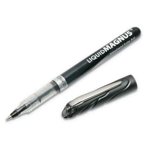 Picture of Ability One NSN4612660 Needle 1 Dozen Liquid Magnus Roller Ball Stick Pen&#44; Black Ink