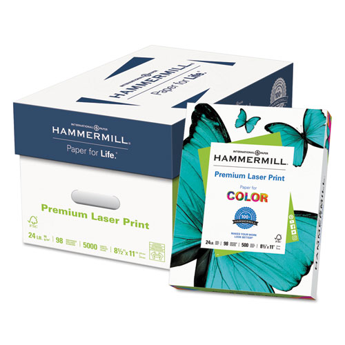 Picture of Hammermill & HP Everyday Papers HAM104604 24 lbs 98 Bright Premium Laser Paper&#44; White - 8.5 x 11 in. - 500 Sheets Ream