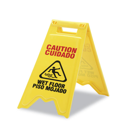 Picture of Ability One NSN5882362 English & Spanish Wet Floor Sign