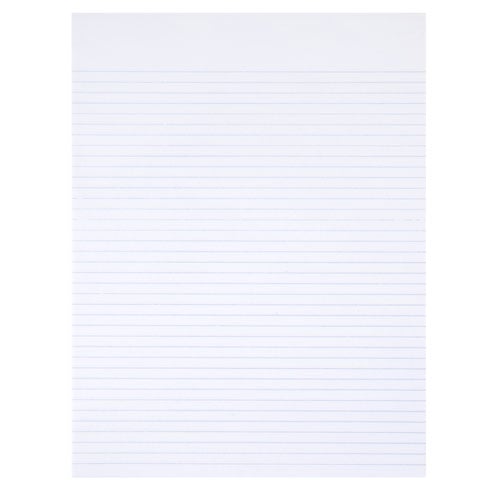 NSN 8.5 x 11 in. 1 Dozen Narrow Rule Writing Pad  White - 100 Sheets -  OfficeTop, OF3200889