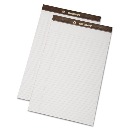 NSN 8.5 x 14 in. 1 Dozen Double Line Margin Legal Pad, White - 50 Sheets -  OfficeTop, OF1912832