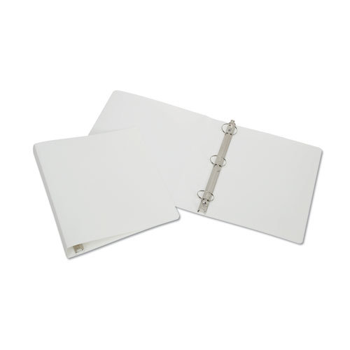 Picture of Ability One NSN4841761 0.5 in. 3-Ring Flexible Poly Binder&#44; White