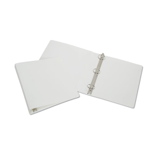 Picture of Ability One NSN4841744 1.5 in. 3-Ring Flexible Poly Binder&#44; White