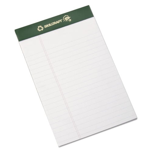 NSN 5 x 8 in. 1 Dozen Chlorine Free Legal Rule Pad  White - 50 Sheets -  OfficeTop, OF3765832