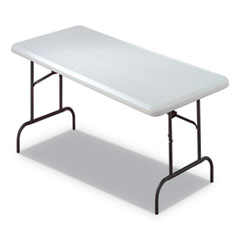 Picture of Ability One NSN6716417 7110-01-671-6417 Rectangular Blow Molded Folding Tables&#44; Platinum - 30 x 60 x 29 in.