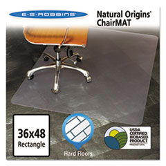 Picture of ES Robbins ESR143007 36 x 48 in. Natural Origins Chair Mat for Hard Floors, Clear