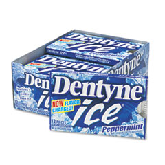 Picture of Cadbury Adams USA CDB3125400 Dentyne Sugarless Gum - Ice Peppermint Flavor - 9 Pack Per Box - 16 Piece