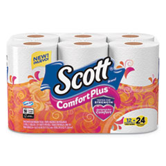 Kimberly Clark KCC 231 Sheets Double Roll Comfort Plus Toilet Bath Tissue Paper, White - 4 Per Case - 12 Roll Per Pack