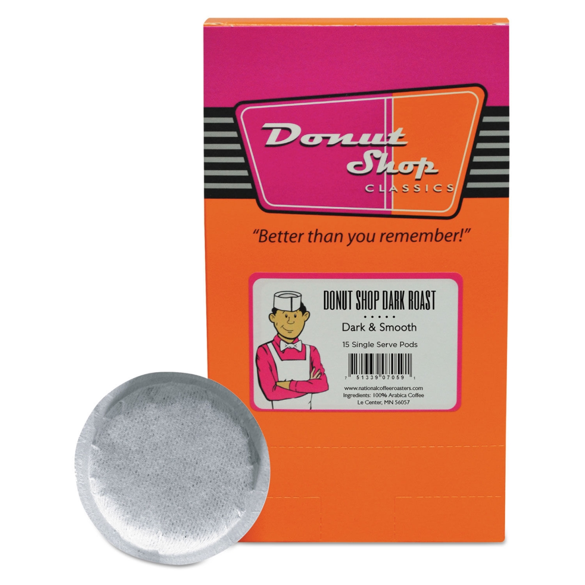 Picture of Vistar Of Illinois DSP8599961590 Donut Shop Coffee Pods&#44; Dark Roast - Box of 15