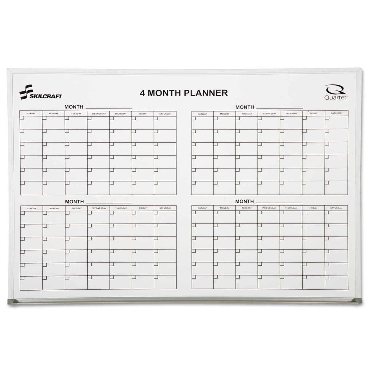 Picture of Ability One NSN5550295 24 x 36 in. Quartet 4-Month Cubicle Calendar Board