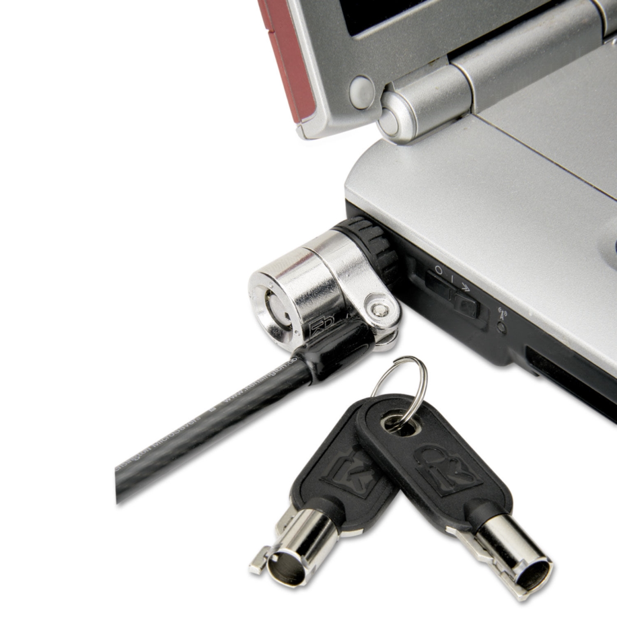 Picture of Ability One NSN3842016 6 ft. Kensington Laptop Security Lock & Cable & Two Keys&#44; Silver