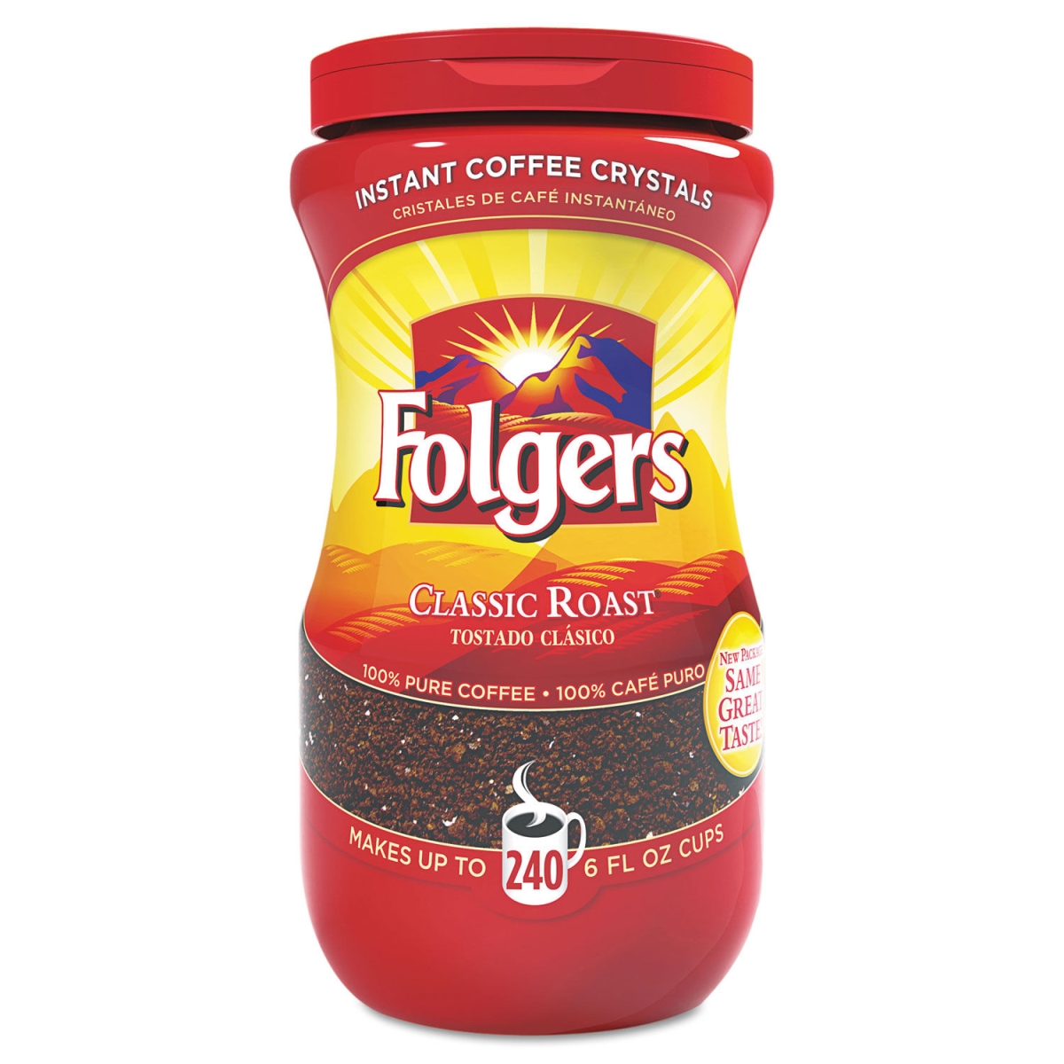 Picture of Folgers Coffee FOL06922 16 oz Instant Coffee Crystals Jar&#44; Classic Roast