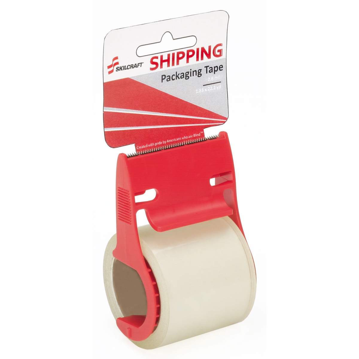 Picture of Ability One NSN6758745 1.5 in. Skilcraft Shipping Packaging Tape with Dispenser&#44; Clear