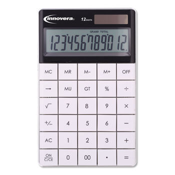 Picture of Innovera IVR15973 12-Digit LCD Large Button Calculator, White