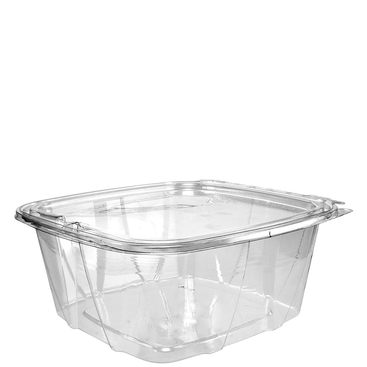 Picture of Dart DCCCH64DEF 64 oz Hinged Flat Lid Container, Clear