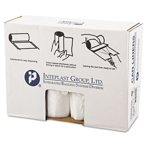 IBSS386012N 38 x 60 in. 12 Microns High-Density Interleaved Commercial Can Liners, Clear - 60 gal