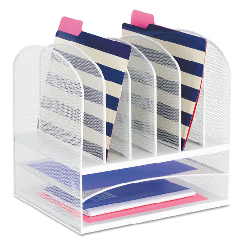 SAF Mesh Desk Organizer, White