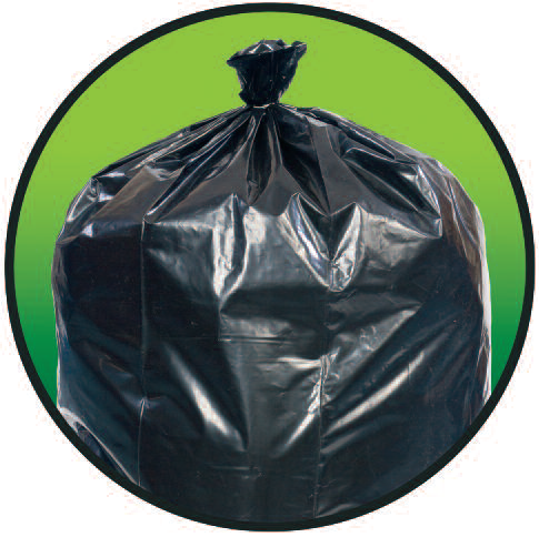 EC385812K 60 gal Liner High-Density, Black - 100 per Case