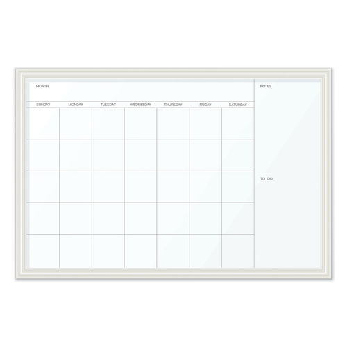 Smead Manufacturing UBR2075U0001 30 x 20 in. Magnetic Dry Erase Calendar with Decor Frame, White