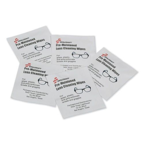 Picture of AbilityOne NSN6809882 5 x 8 in. Lens Wipes&#44; White