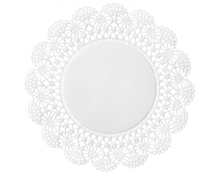 Picture of Hoffmaster HFM500235 6 in. Round Lace Doily&#44; White - 1000 Per Case