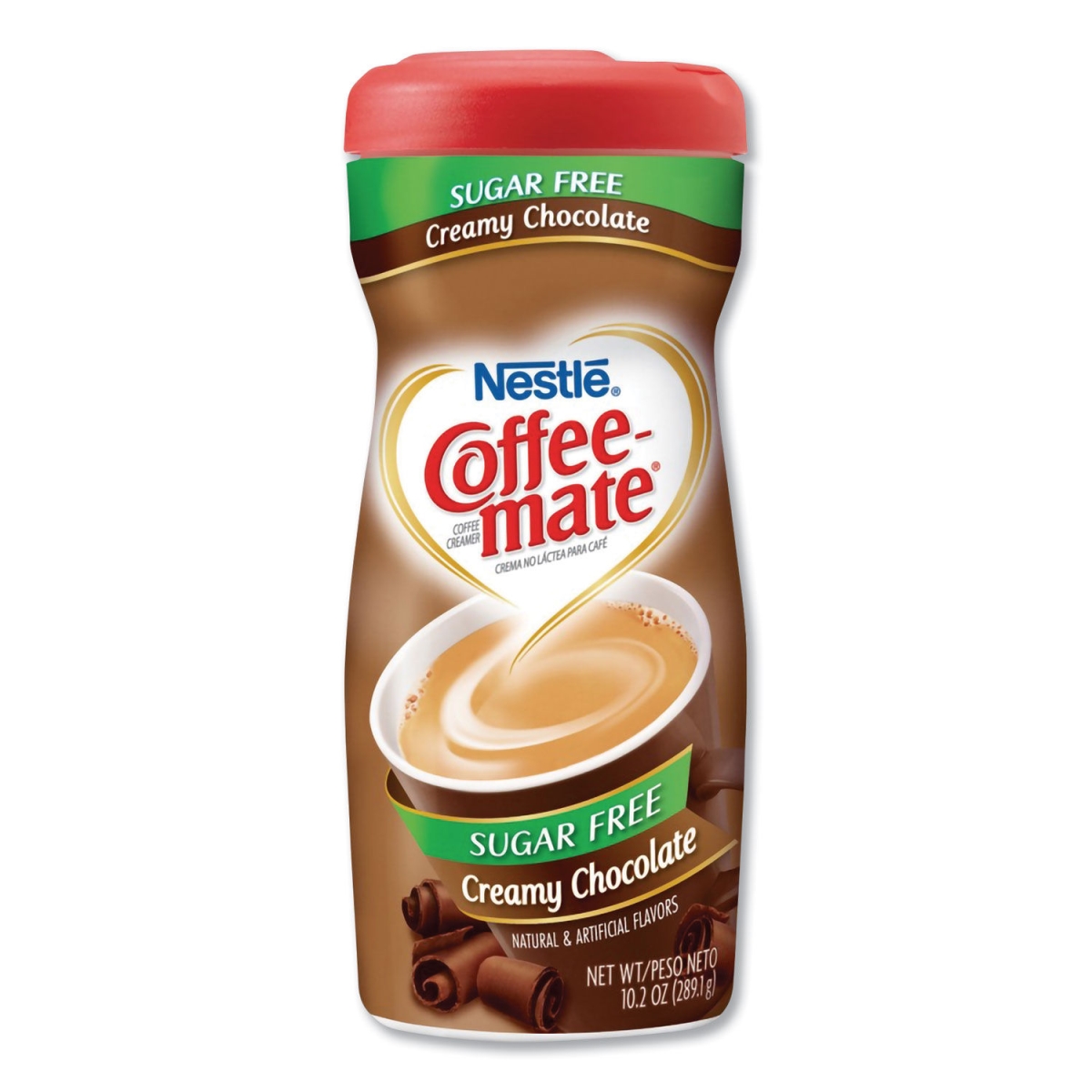 Picture of Nestle 59573CT 10.2 oz Sugar Free Creamy Chocolate Powdered Creamer Canister - 6 per Case