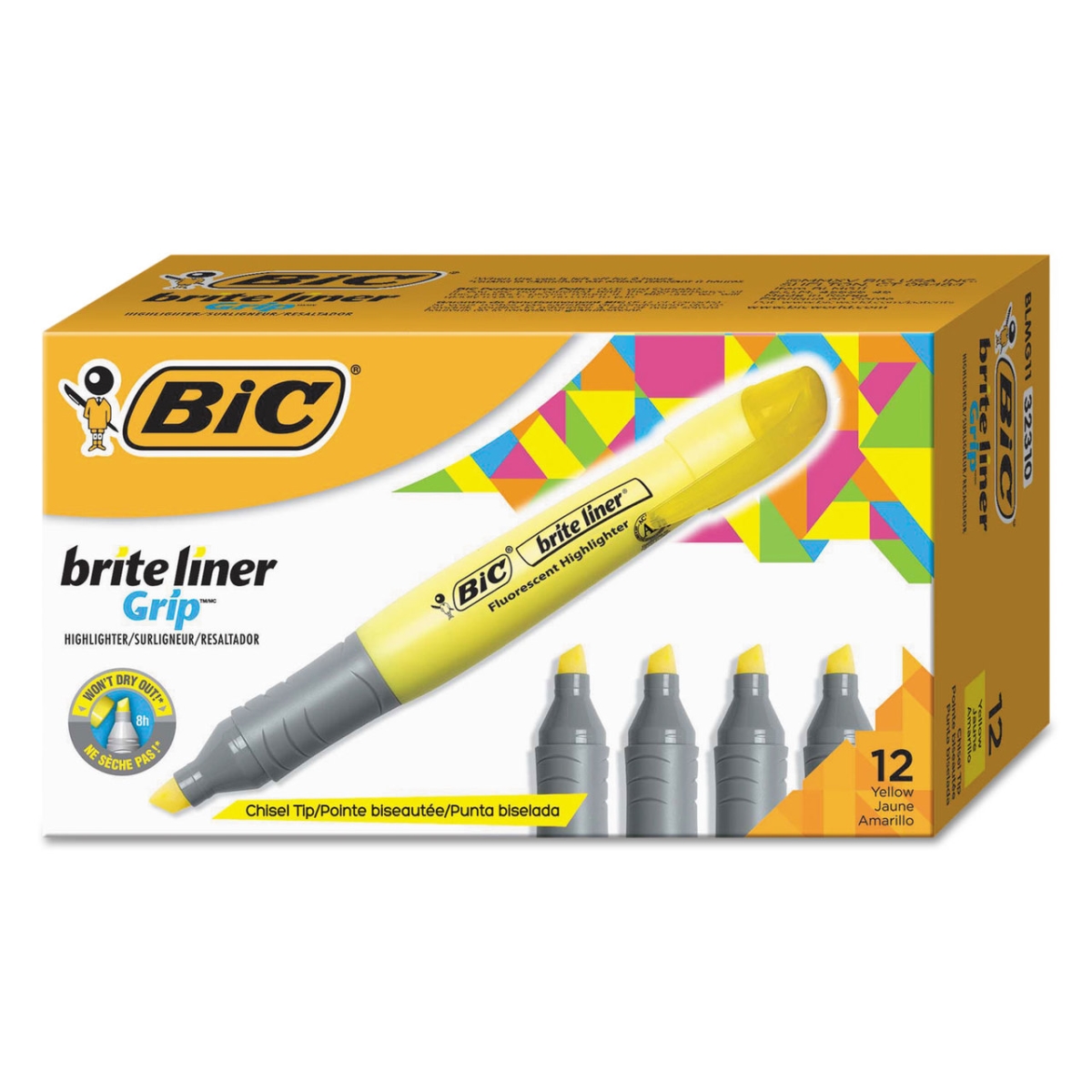 Picture of BIC BICBLMG36AST Brite Liner Tank-Style Highlighter&#44; Assorted Color - Pack of 36