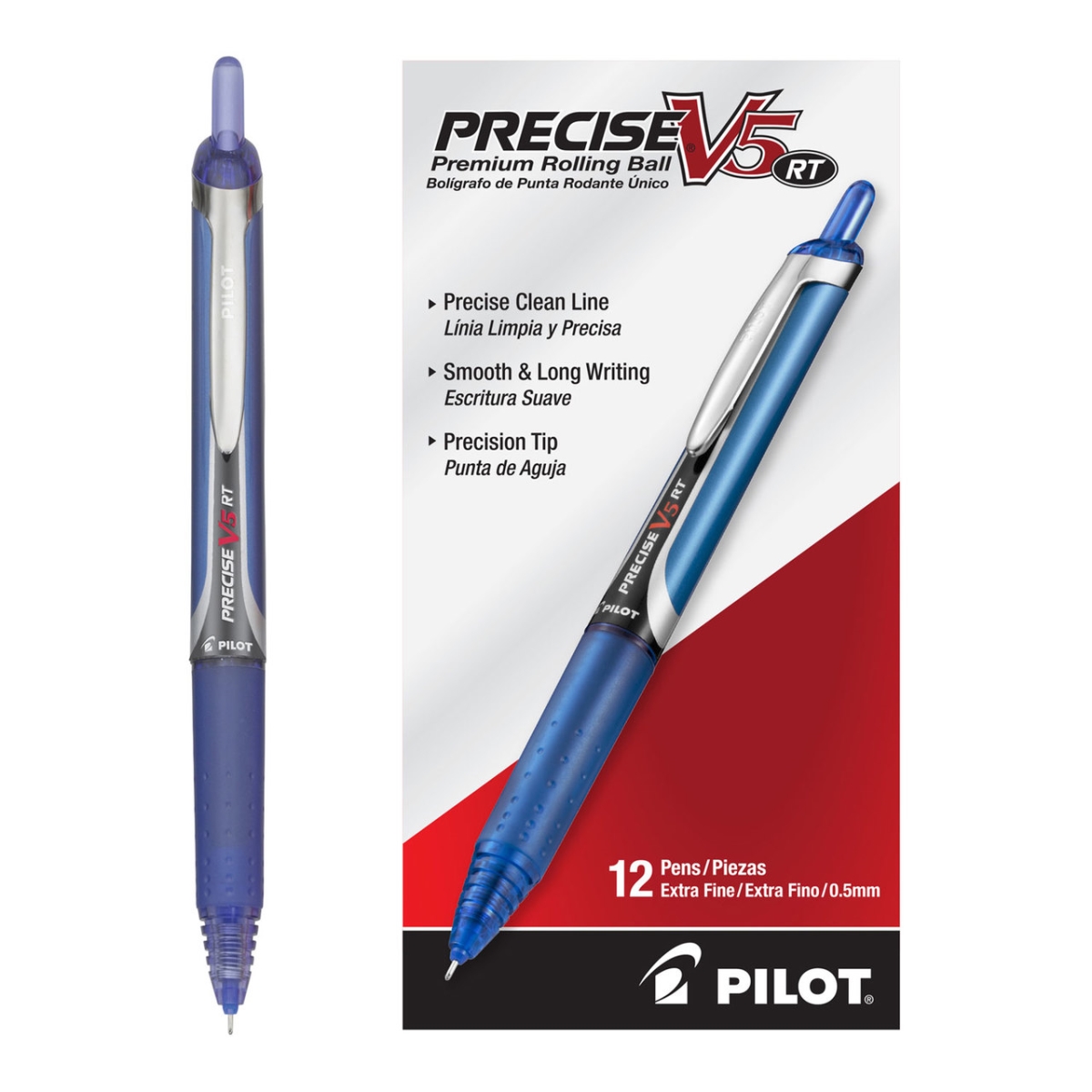 Picture of Pilot of America PIL13447 Precise V5RT Retractable Roller Ball Pen&#44; Navy Blue