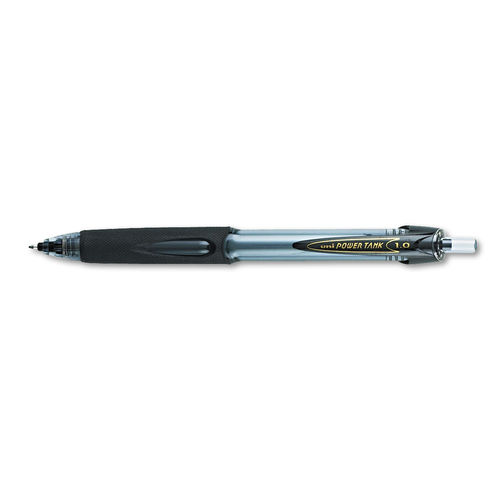 UBC 1 mm Black Ink, Smoke & Barrel Power Tank RT Retractable Ballpoint Pen - 1 Dozen