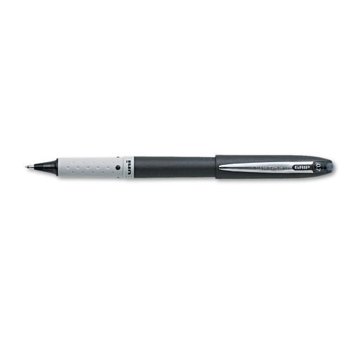 UBC 0.7 mm Micro Black Ink & Barrel Grip Stick Roller Ball Pen - 1 Dozen