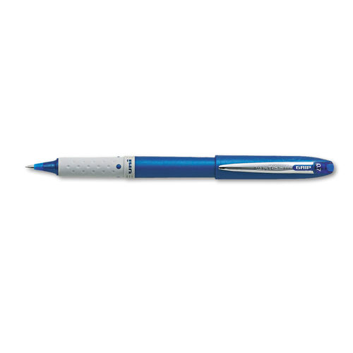 UBC 0.7 mm Micro Blue Ink & Barrel Grip Stick Roller Ball Pen - 1 Dozen