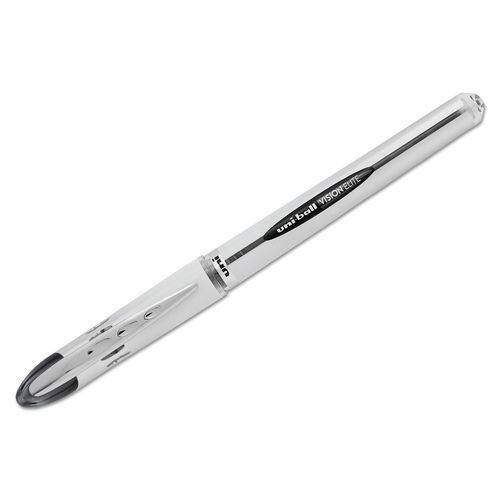 UBC 0.8 mm Bold Black Ink, White & Black Barrel VISION ELITE Stick Roller Ball Pen