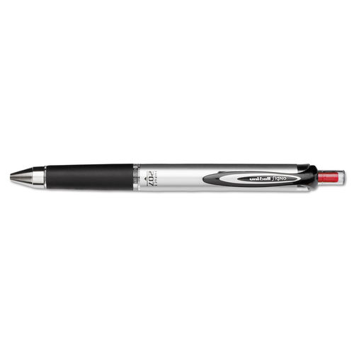 UBC 1 mm Bold Red Ink, Black & Red Barrel 207 Impact Retractable Gel Pen