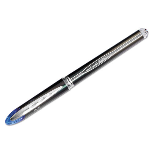 UBC 0.5 mm Super-Fine Blue Ink, Blue Barrel VISION ELITE Stick Roller Ball Pen