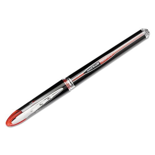 UBC 0.5 mm Super-Fine Red Ink, Black & Red Barrel VISION ELITE Stick Roller Ball Pen