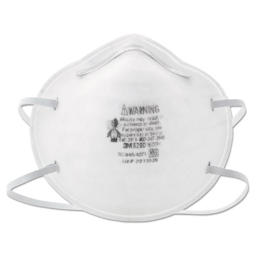 Picture of 3M MMM8200 N95 Particle Respirator 8200 Mask - Box of 20