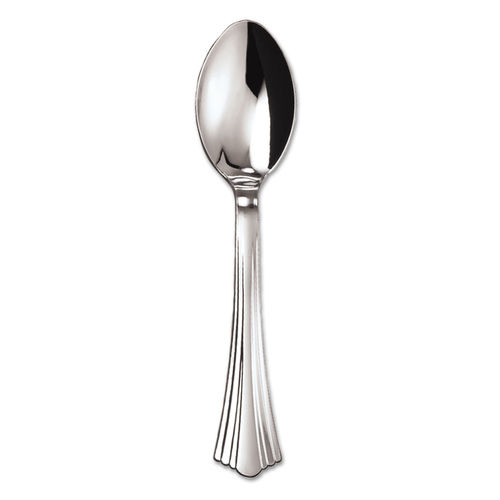 Picture of Wna WNA620155 6.25 in. Reflections Design Heavyweight Plastic Spoons&#44; Silver - Case of 600