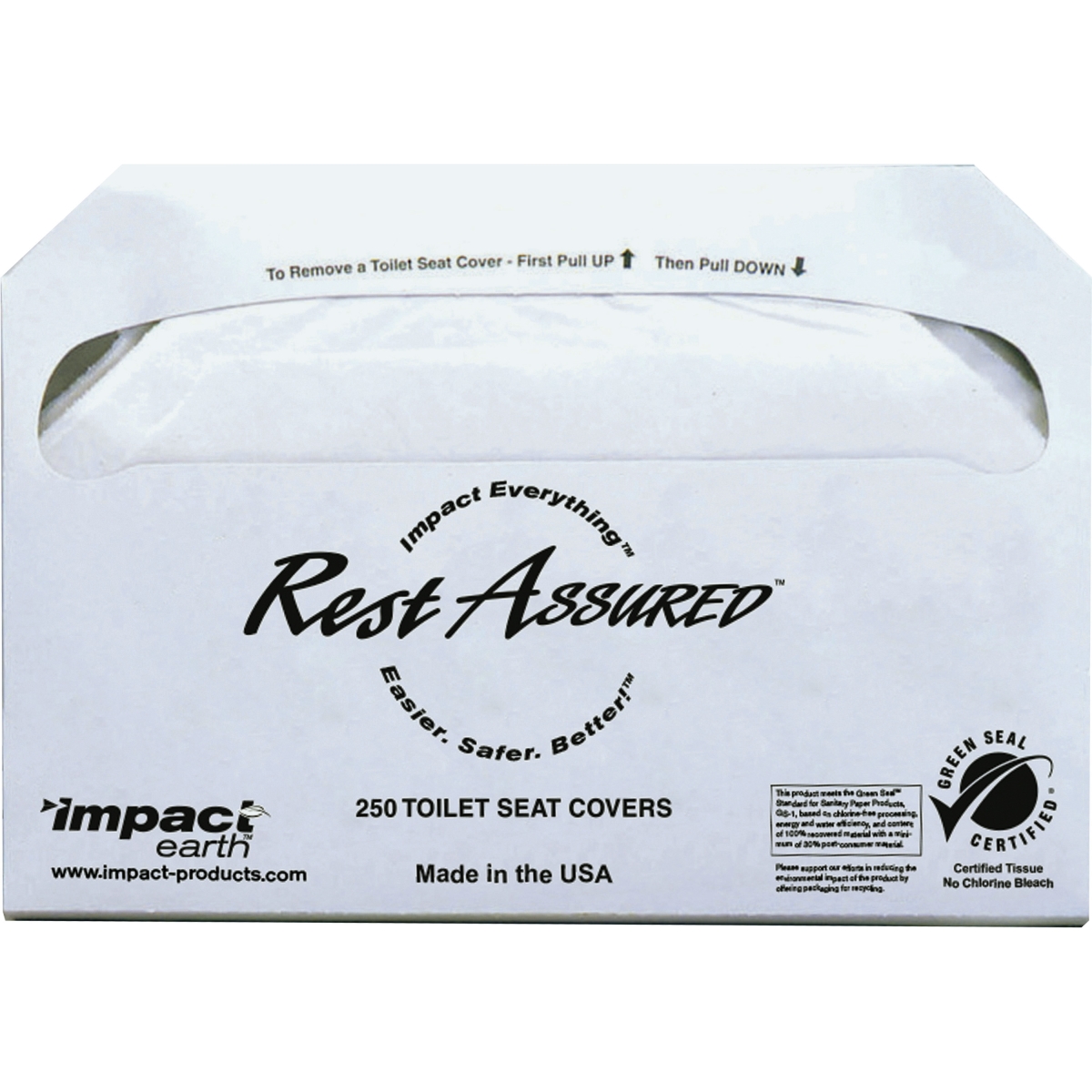 Picture of Impact Products IMP25177673 Half Fold Toilet Seat Covers&#44; White