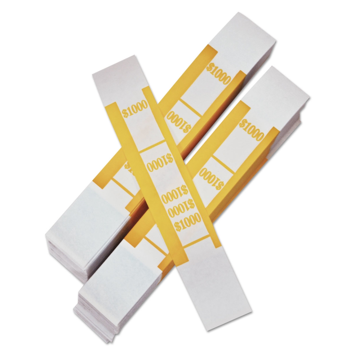 ICX94190064 Color-Coded Kraft Currency Straps - Yellow