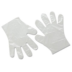 Picture of Inteplast Group GLLG2K Embossed Polyethylene Powder Free Large Disposable Gloves - Clear
