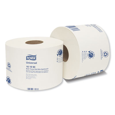 Picture of Essity TRK161990 Universal Bath Tissue Roll with OptiCore&#44; Septic Safe&#44; White