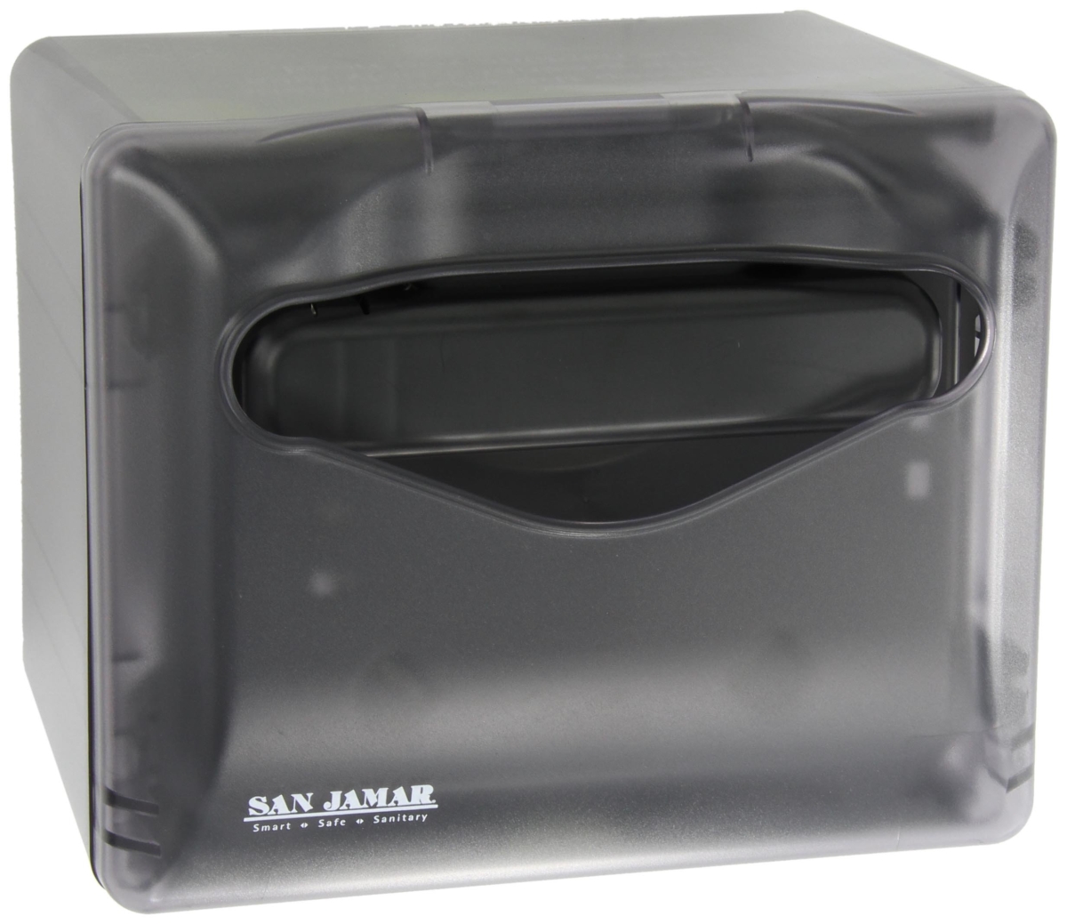 Picture of San Jamar H4005TBK 6.5 x 6.12 x 6.8 in. Capacity - 200, Venue Napkin Dispenser with Advertising Inset - Black