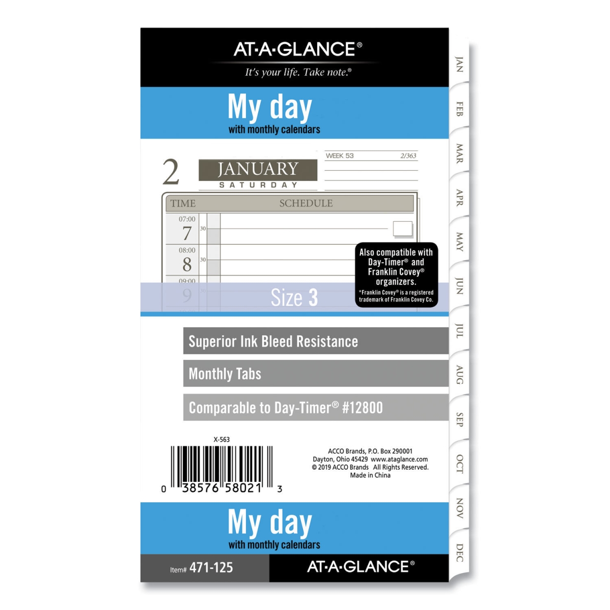 Picture of At-A-Glance AAG47112521 1 Page Per Day Planner Refill&#44; White - small