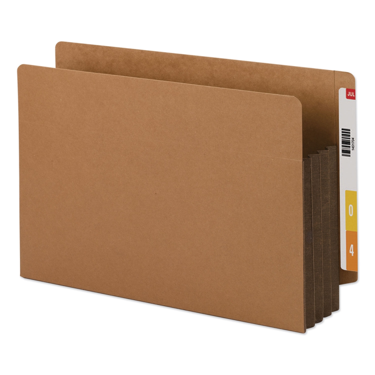 3.5 in. Drop Front End Tab File Pocket, Dark Brown - Size Legal