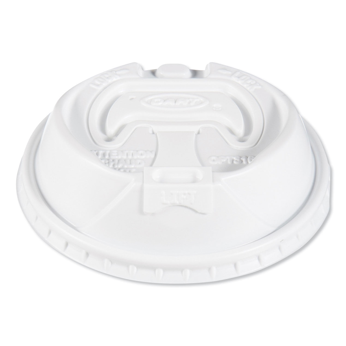 Picture of Dart SCCOPT316 Optima Reclosable Plastic Lid for Paper Hot Cup&#44; White
