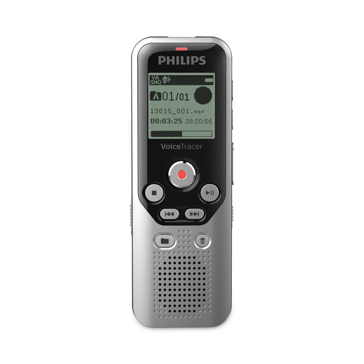 Picture of Philipssp PSPDVT1250 8GB Digital Voice Tracer & Recorder&#44;&#44; Black & Silver